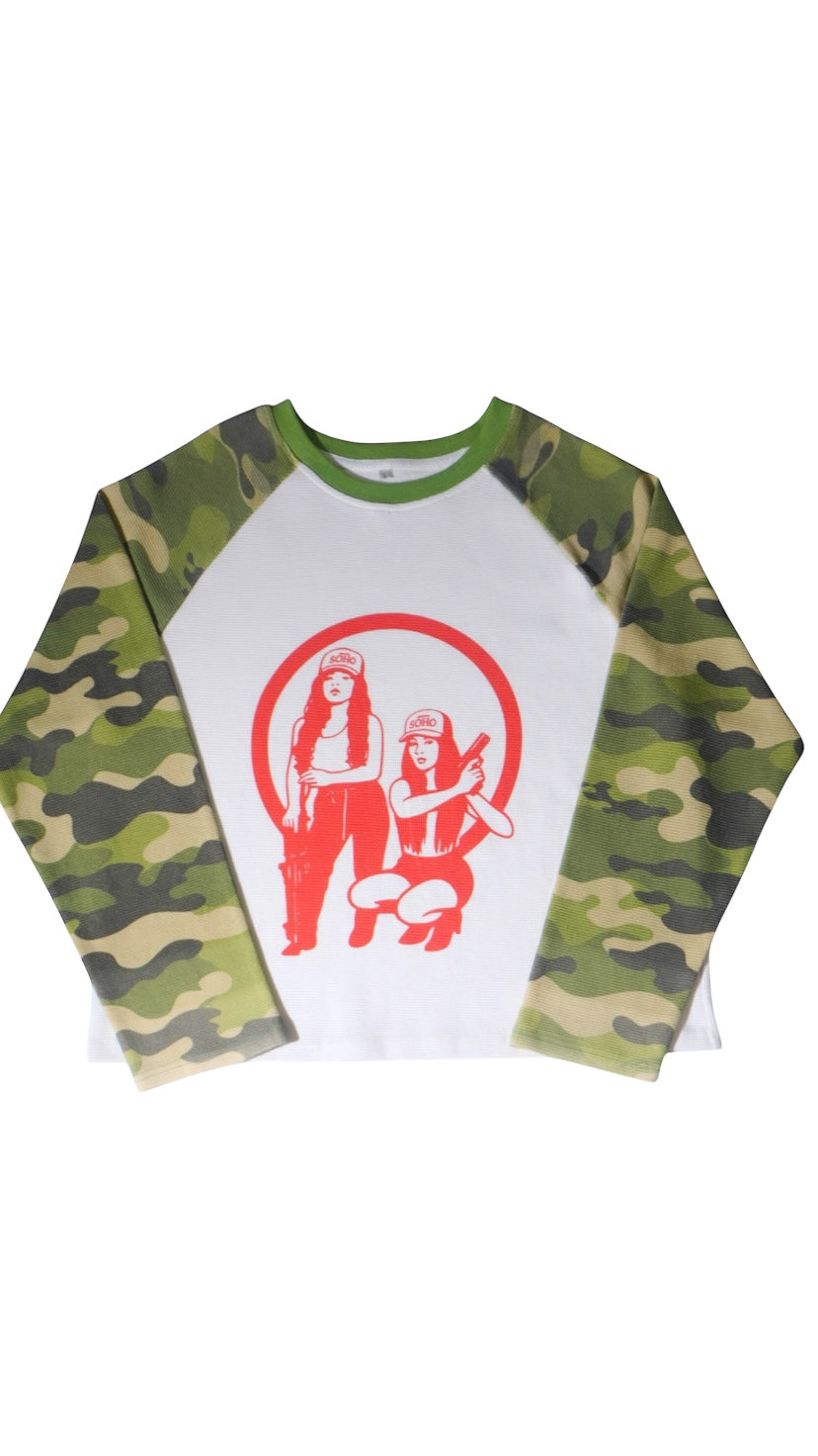 Army Raglan Long Sleeve